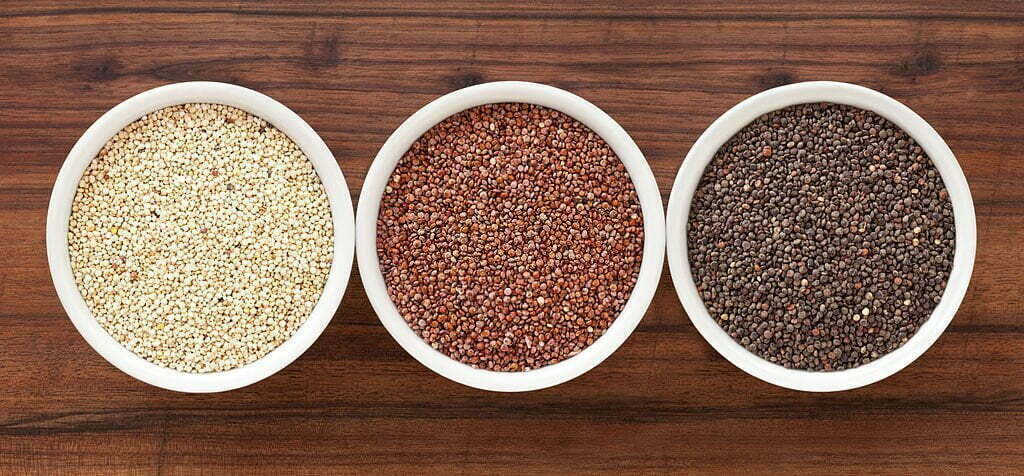Three quinoa types