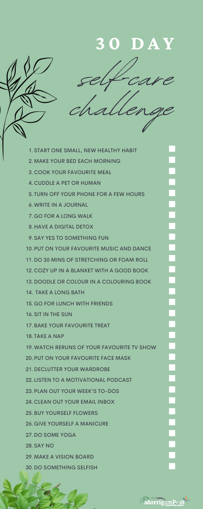 Self care 30 day challenge