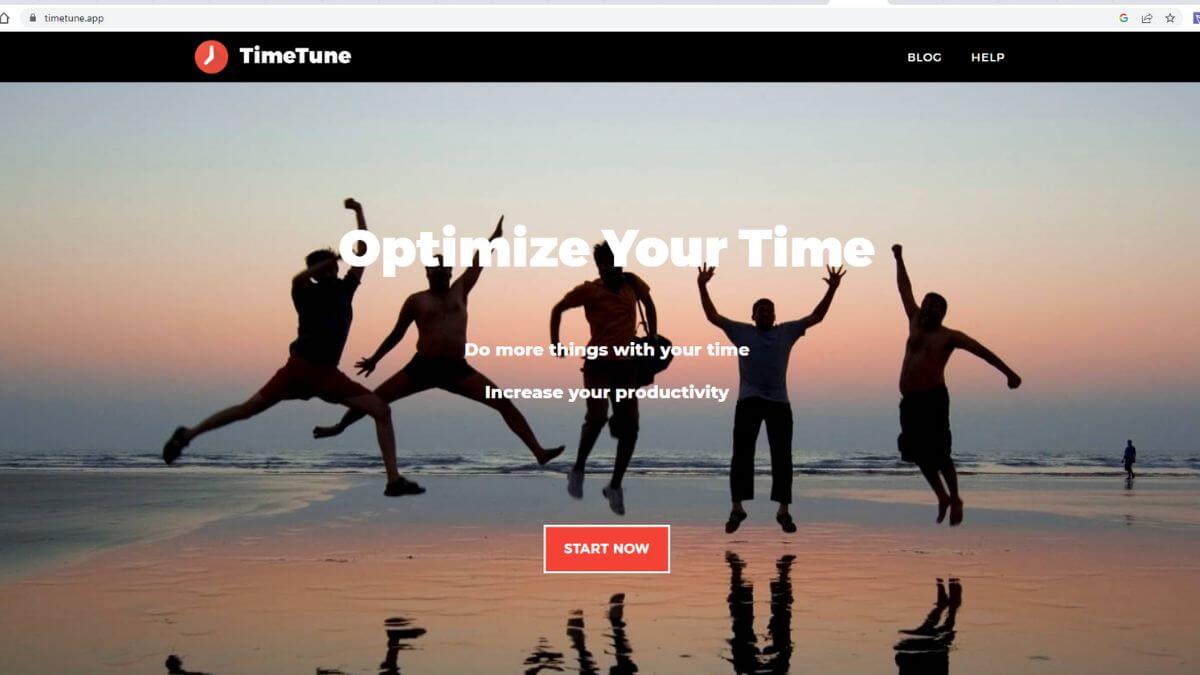 Timetune home page