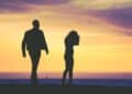 Silhouette of man and woman under yellow sky-i'd rather have loyalty than love